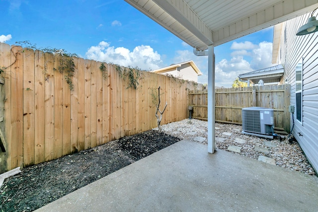 view of patio featuring cooling unit