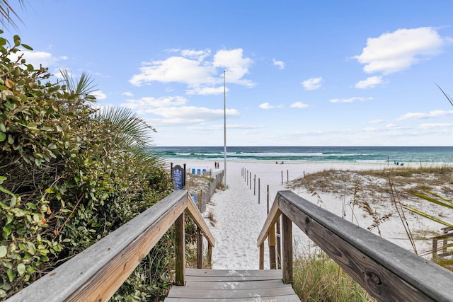 water view with a beach view