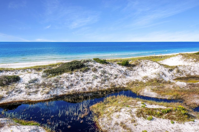 property view of water with a view of the beach