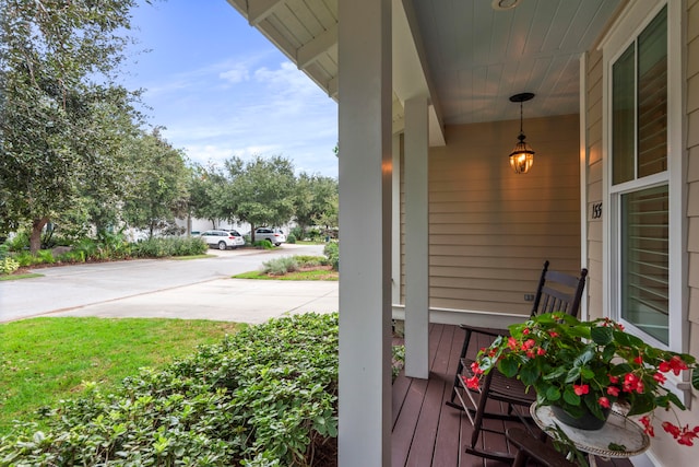 exterior space with a porch