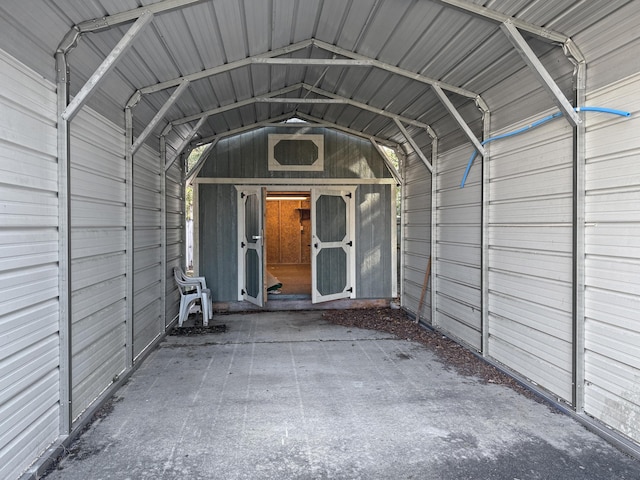 view of car parking with a carport