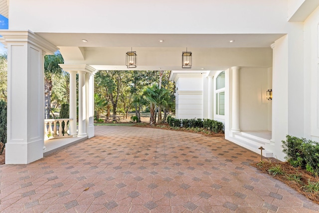 view of patio with covered porch