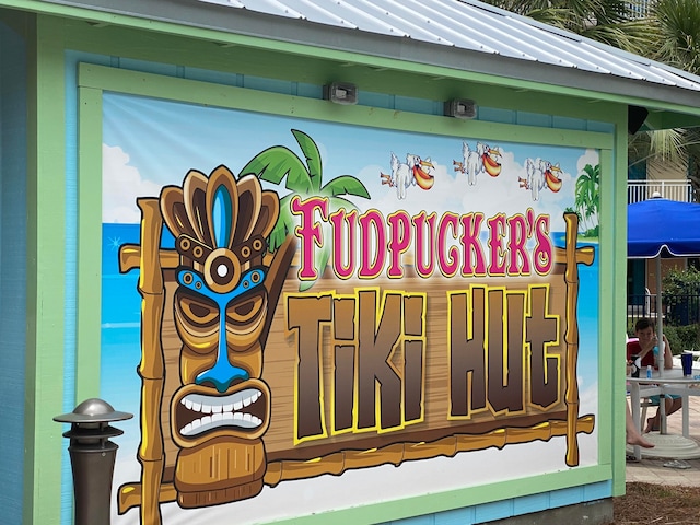 view of community sign