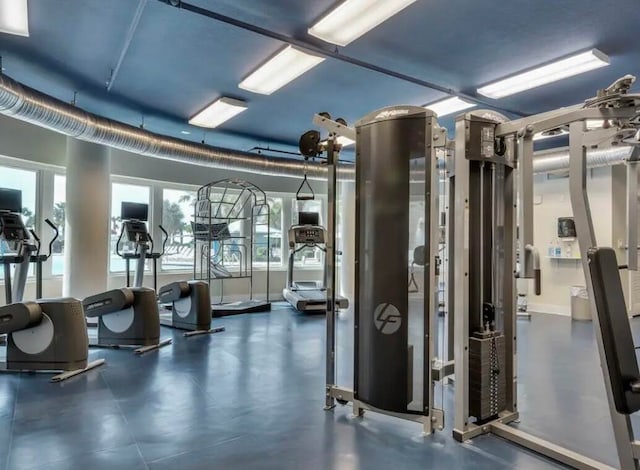 view of workout area