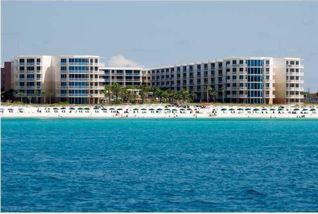 property view of water with a beach view