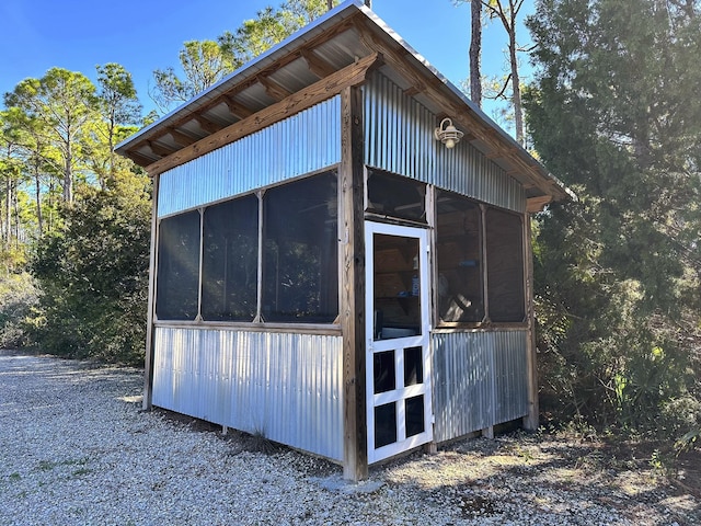 view of outdoor structure