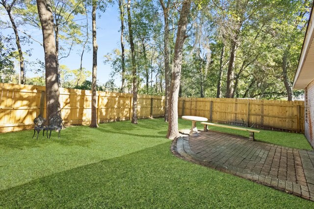 view of yard with a patio