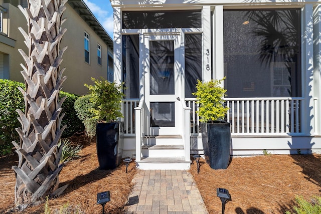 view of doorway to property