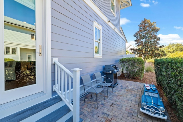 view of patio featuring area for grilling