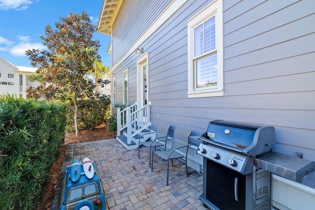 view of patio / terrace with area for grilling