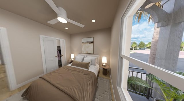 bedroom with ceiling fan