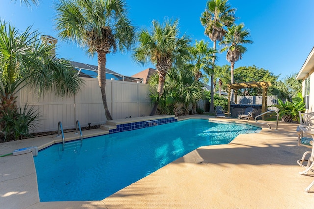 view of pool featuring a patio area