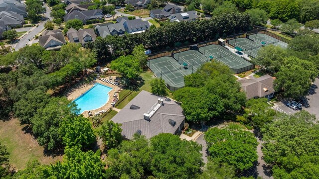 birds eye view of property featuring a residential view