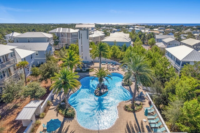 82 Gulfview Way, Santa Rosa Beach, FL 32459 - aerial view of a pool area