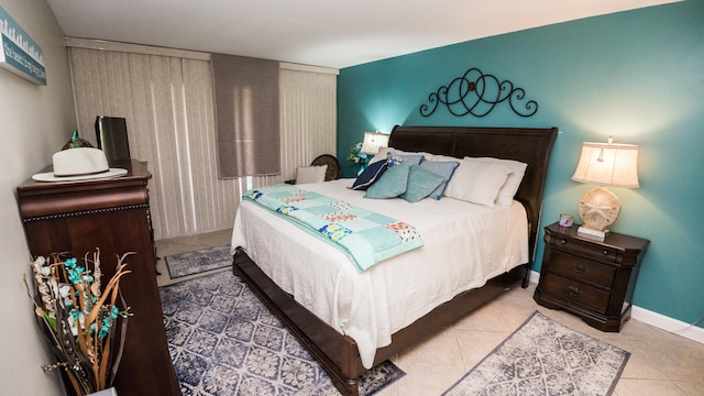 view of tiled bedroom