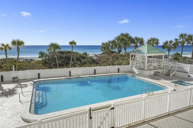 9815 US Highway 98 W Unit A202, Miramar Beach, FL 32550 - community pool featuring a gazebo, a water view, and a patio area