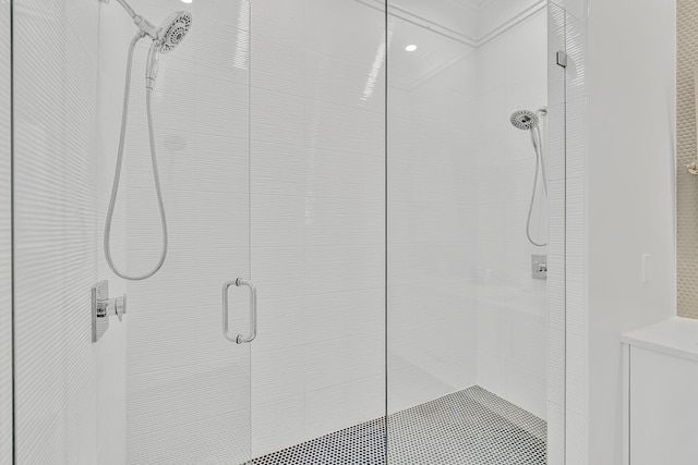 bathroom featuring an enclosed shower