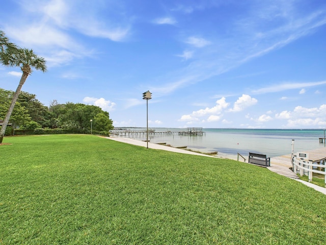 151 Calhoun Ave Unit 301, Destin, FL 32541 - view of yard featuring a water view and a dock