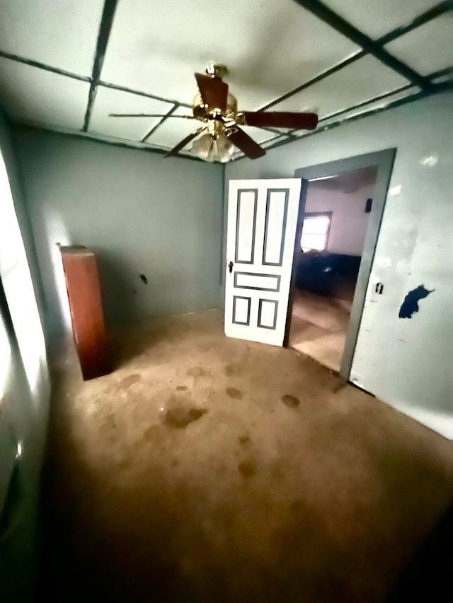 spare room featuring ceiling fan