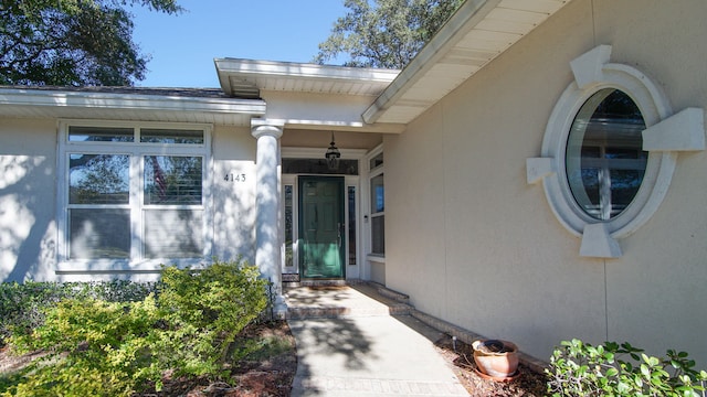 view of doorway to property