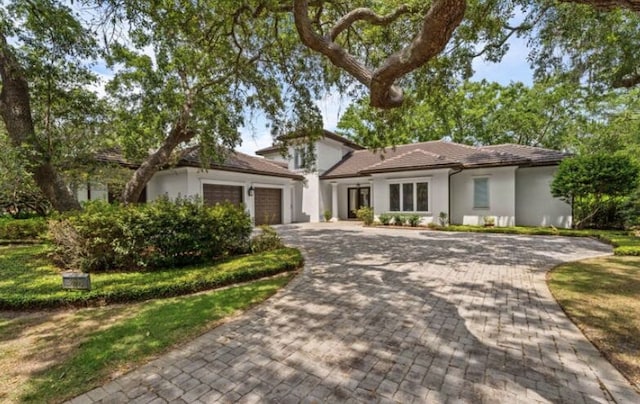 view of front of home featuring a garage