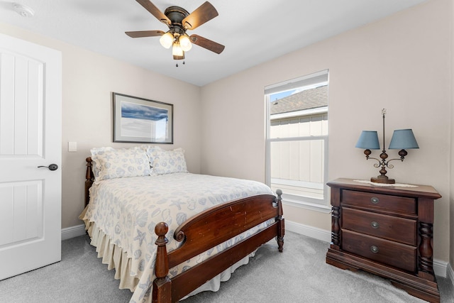 135 Grayling Way, Inlet Beach, FL 32461 - bedroom with light colored carpet, baseboards, and ceiling fan