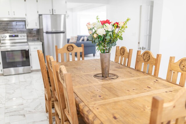 view of dining space