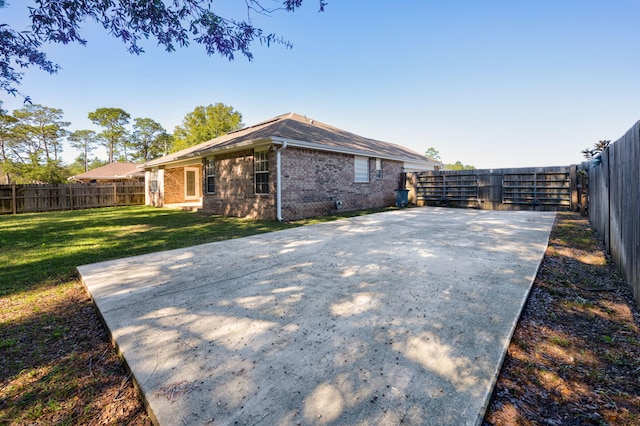 view of property exterior featuring a yard