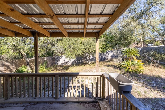 view of wooden deck