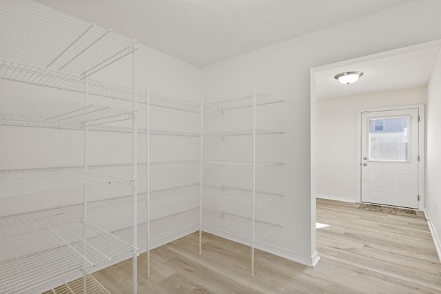 walk in closet featuring hardwood / wood-style floors