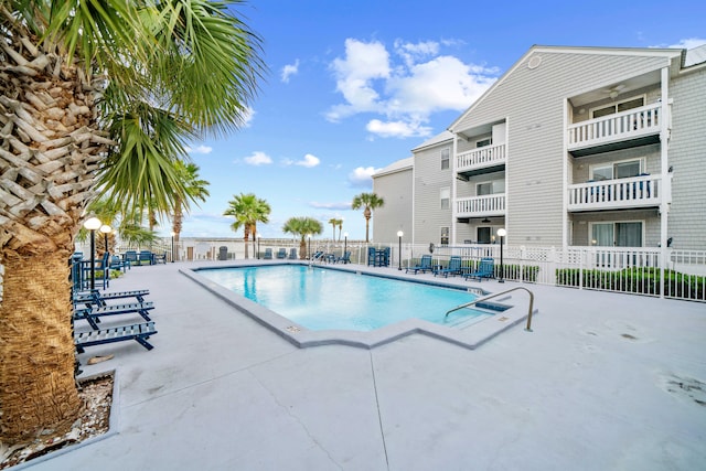 view of pool featuring a patio area