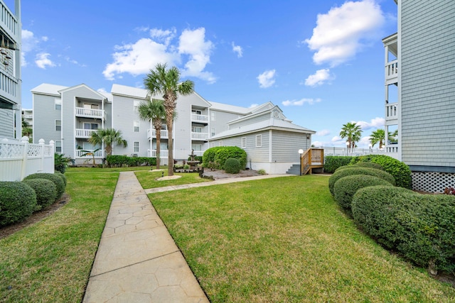 exterior space with a lawn