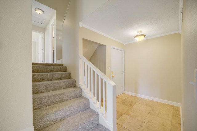 stairs with ornamental molding