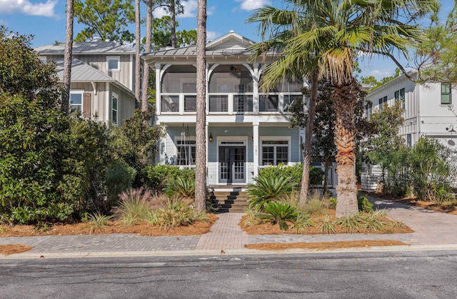 view of front of home with french doors