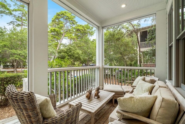 view of sunroom