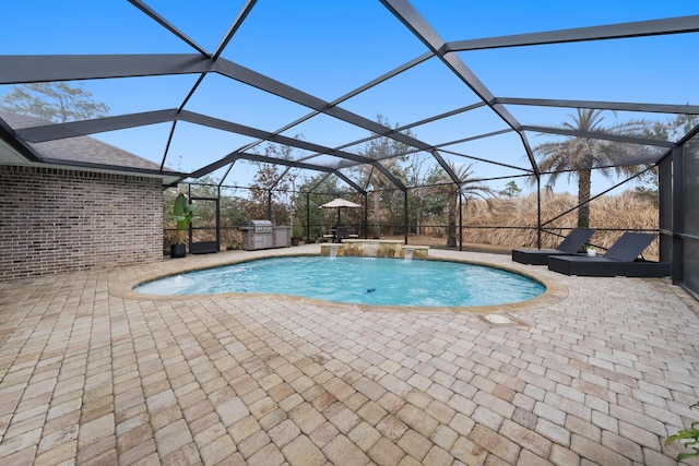 624 Tournament Ln, Freeport, FL 32439 - outdoor pool featuring a patio and a lanai