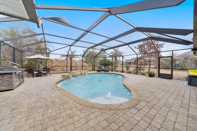 624 Tournament Ln, Freeport, FL 32439 - outdoor pool featuring a patio area and a lanai