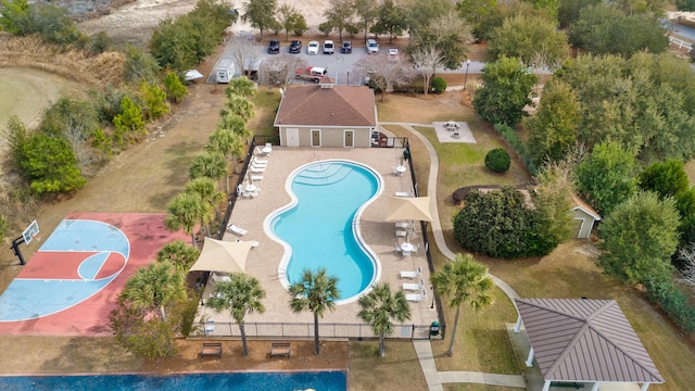 624 Tournament Ln, Freeport, FL 32439 - drone / aerial view of a pool