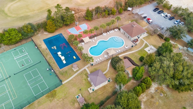 624 Tournament Ln, Freeport, FL 32439 - drone / aerial view of a pool