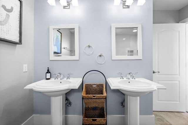 bathroom with double sink