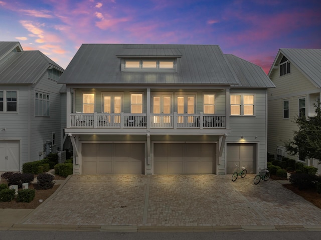 view of front of home with central AC