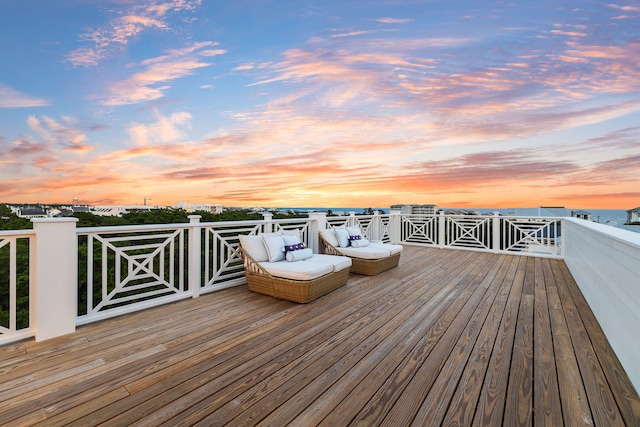 view of deck at dusk