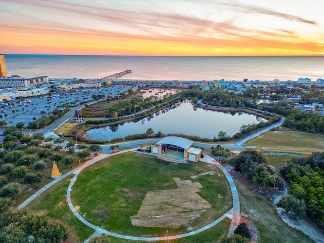 326 E Lakeshore Dr, Panama City Beach, FL 32413 - aerial view at dusk of a water view