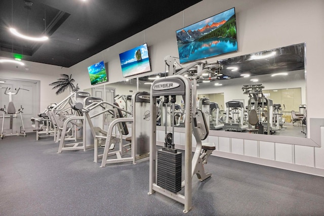 view of exercise room