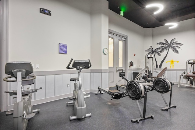 view of exercise room