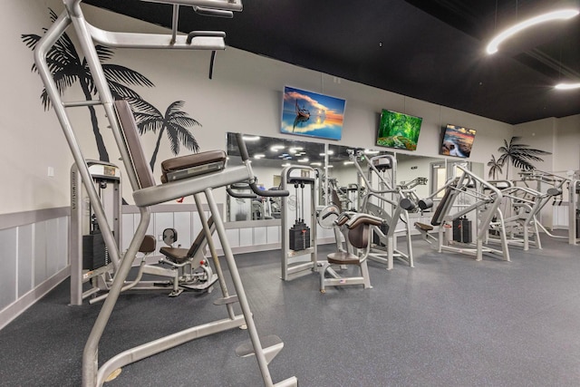 view of workout area