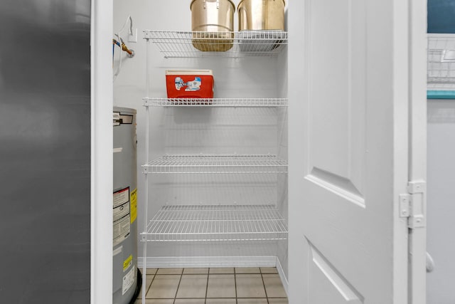 pantry featuring electric water heater