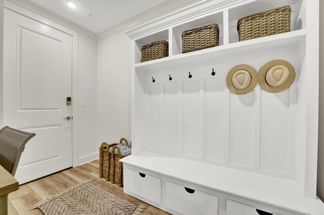 179 S County Highway 393 # 324, Santa Rosa Beach, FL 32459 - mudroom featuring light wood-type flooring and recessed lighting
