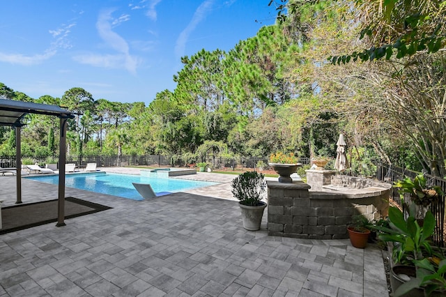 view of pool with a patio