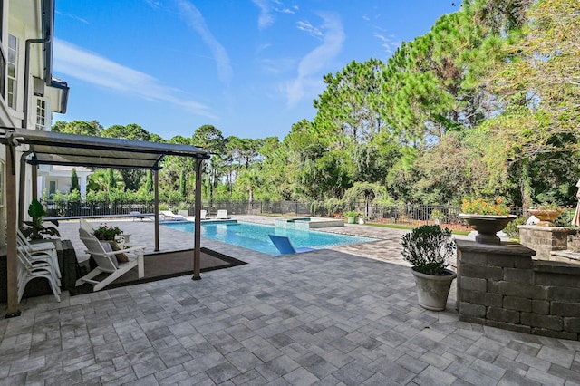 view of pool with a patio area